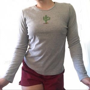 Sundance long sleeve cactus top